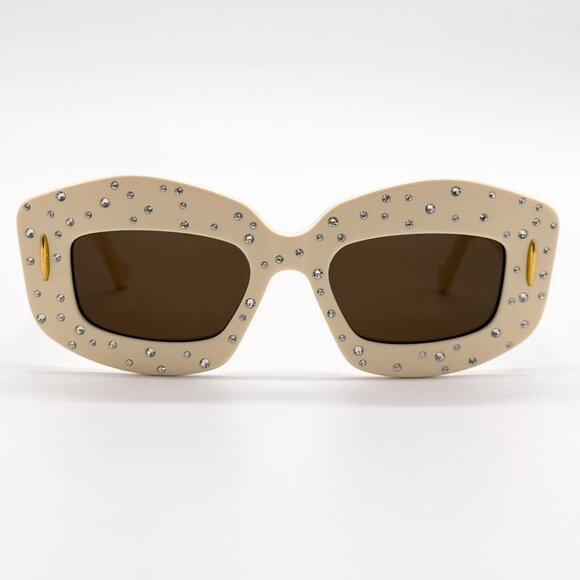 NEW LOEWE SUNGLASSES LW4114IS 25E IVORY WOMEN EYEWEAR main image 7